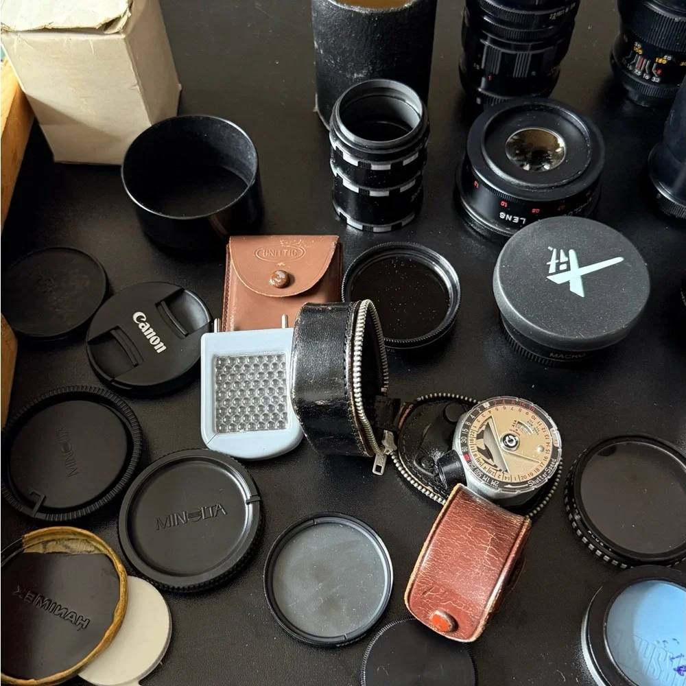 Black Camera Lens Set